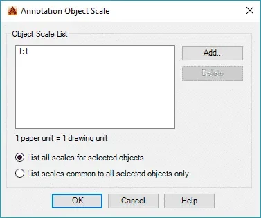annotation in paper space autocad